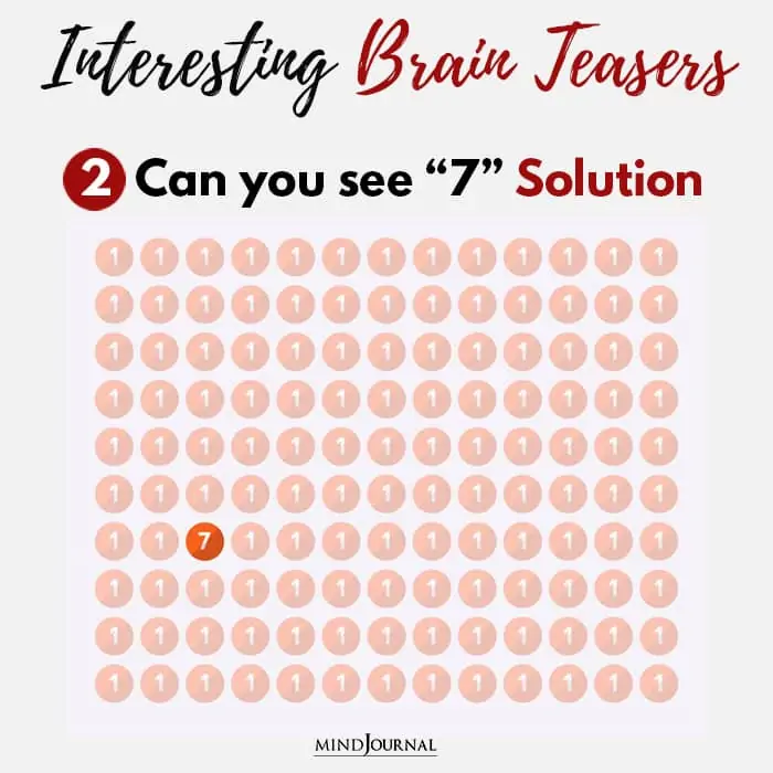 Brain Teasers Know Sharp Eyes see seven solution