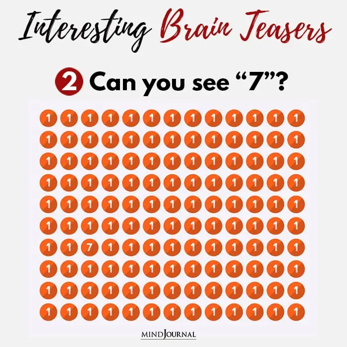 Brain Teasers Know Sharp Eyes see seven