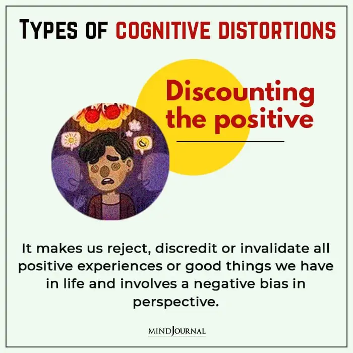 Cognitive Distortions discounting the positive