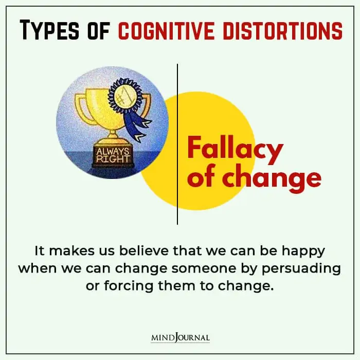 Cognitive Distortions fallacy of change
