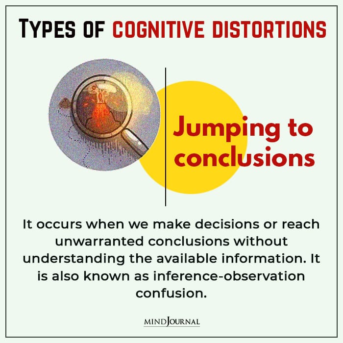 Cognitive Distortions jumping to conclusions