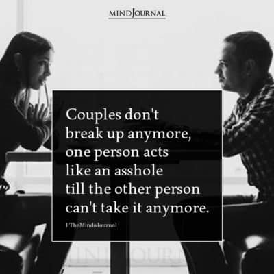 Couples Don't Breakup Anymore