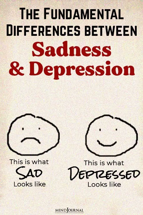 Understanding The Difference Between Sadness and Depression pin