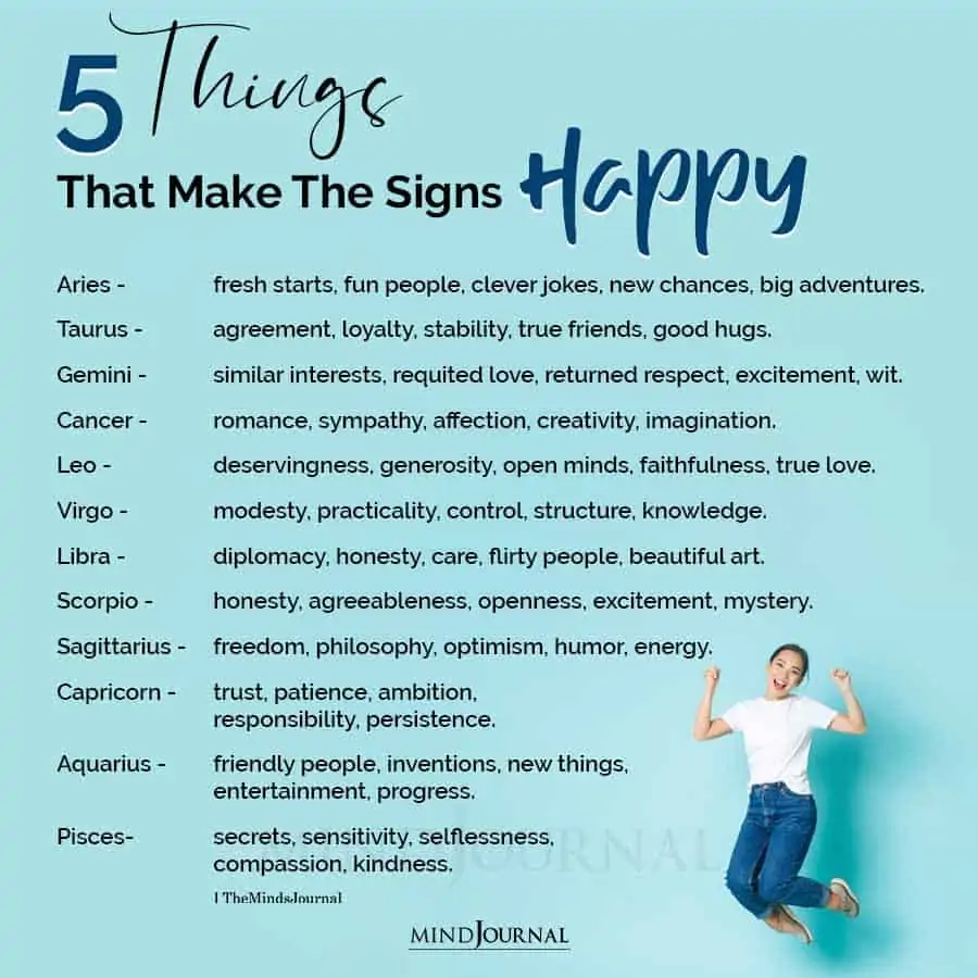 Five Things That Make The Signs Happy