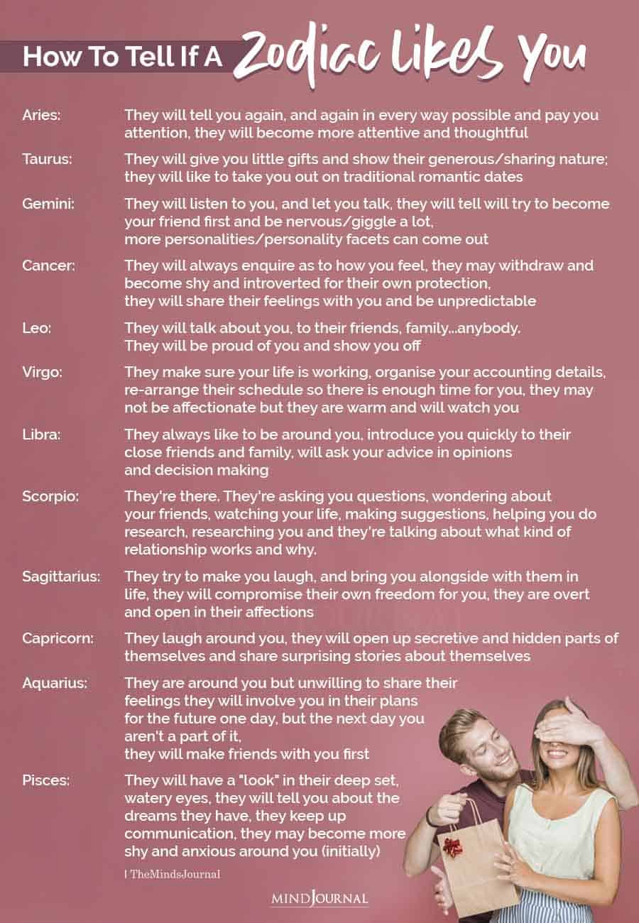 How To Tell If A Zodiac Likes You