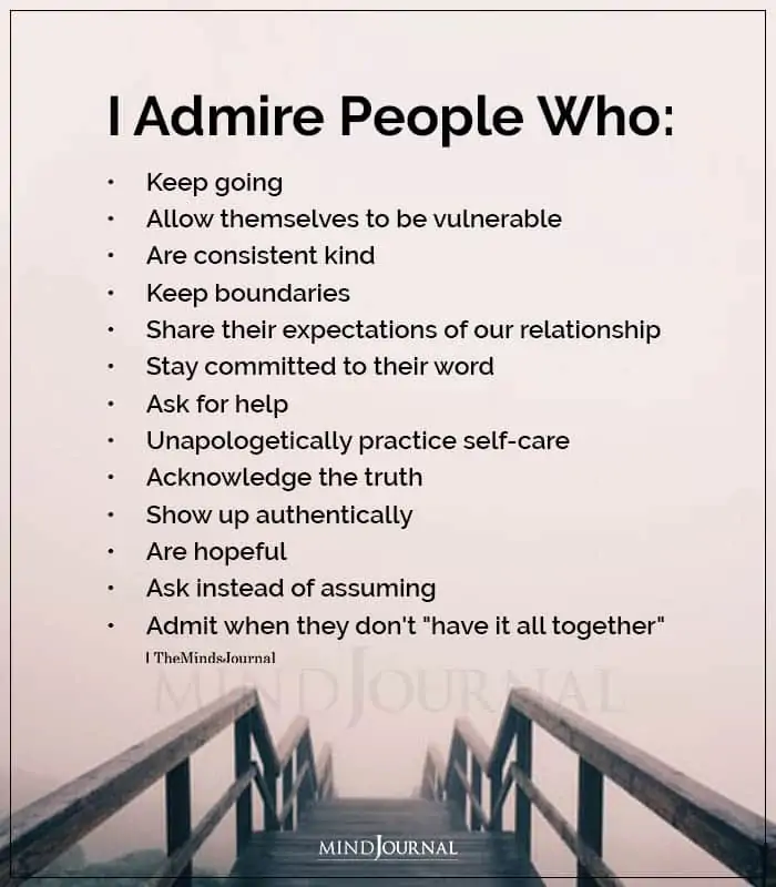 I Admire People Who Keep Going