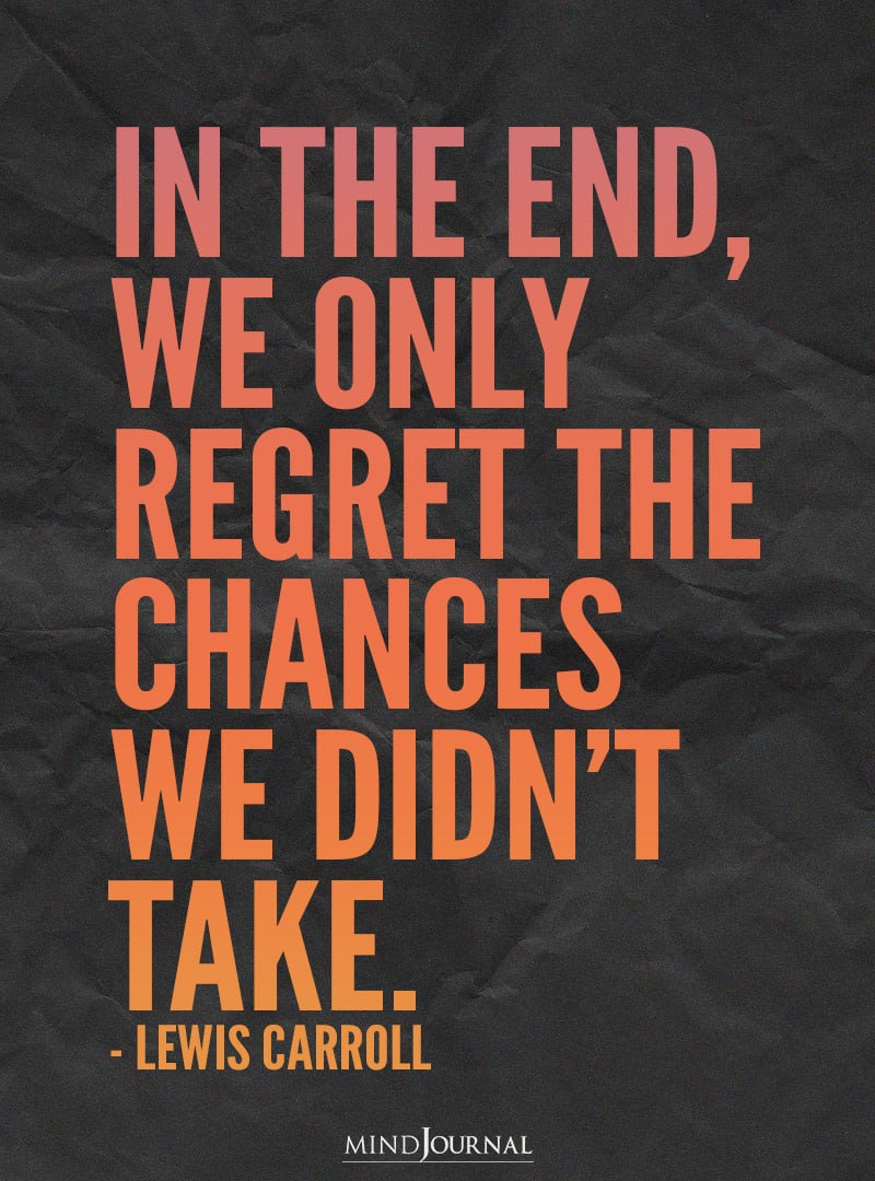 In the end, we only regret.