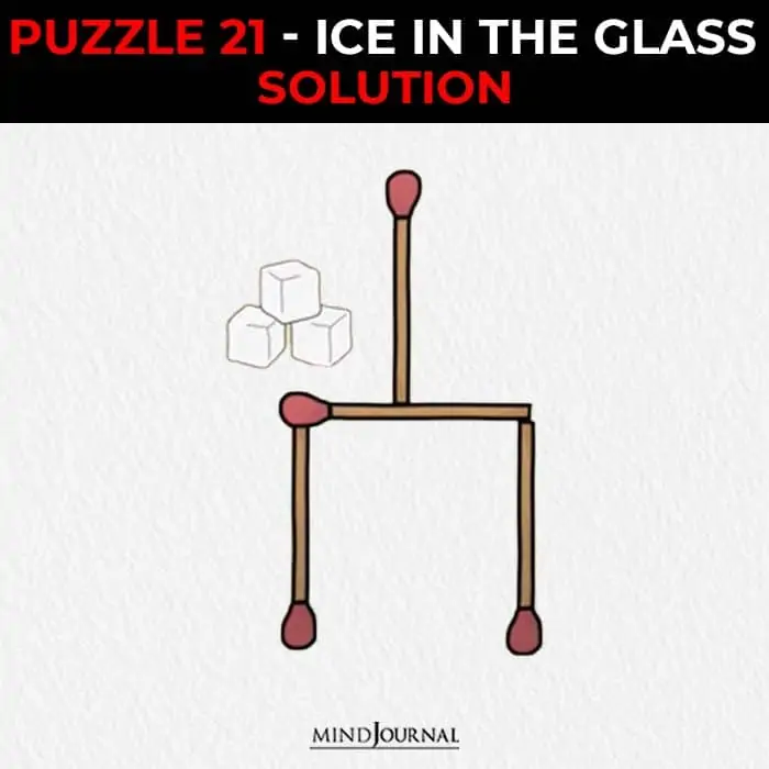 Ice cube matchstick puzzle answer