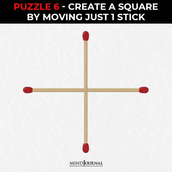 Viral Matchstick Puzzle make square by one stick