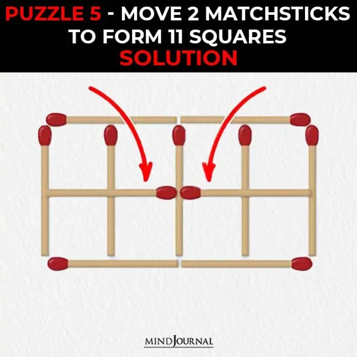 Matchstick Puzzles Test Logic Skills move make square solution
