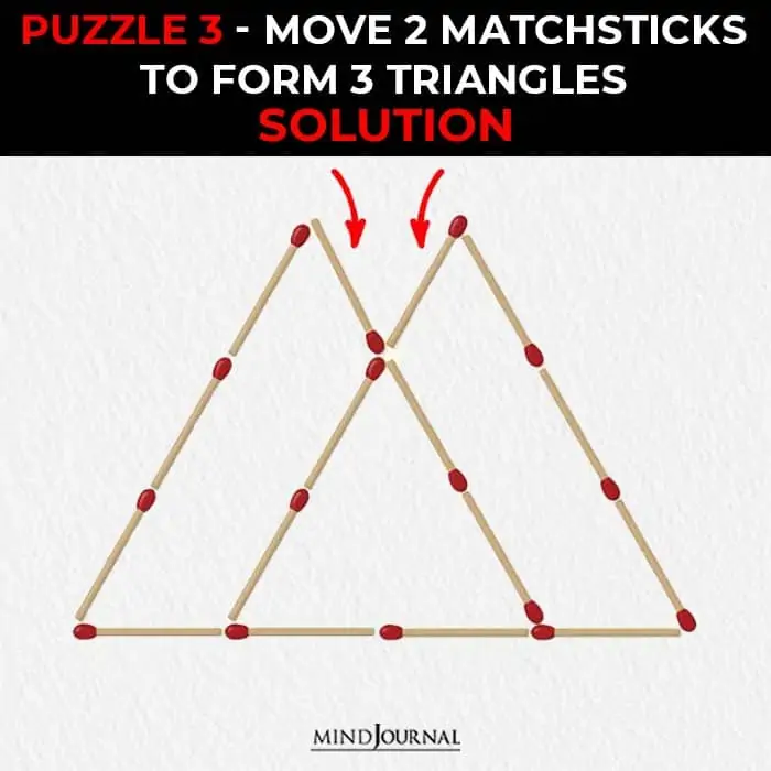 Matchstick Puzzles Test Logic Skills move make triangles solution