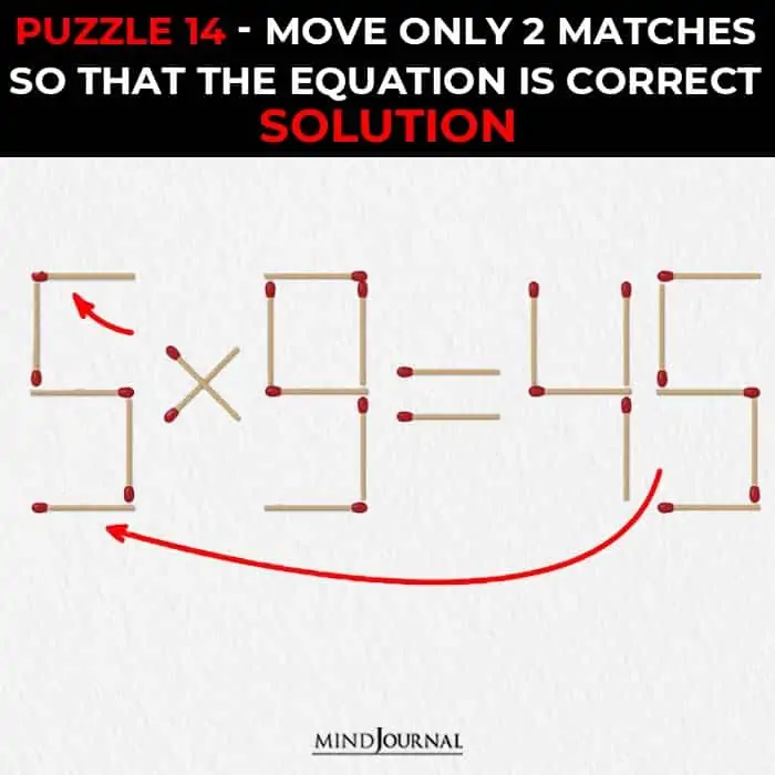 math matchstick puzzles answer
