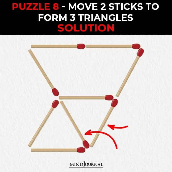 Triangle matchstick puzzles answers