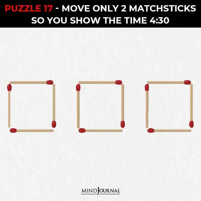 Matchstick Puzzles Test Logic Skills move two sticks show time