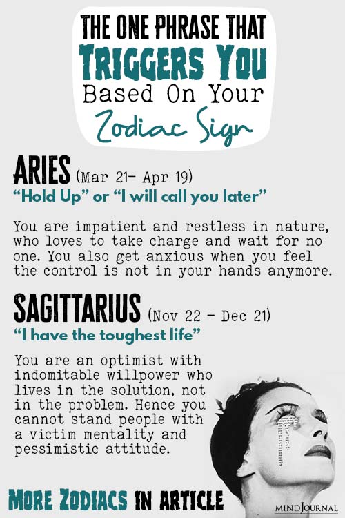 One Phrase Triggers You Based On Your Zodiac Sign detailpin