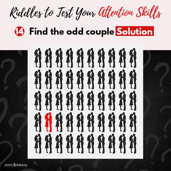 Riddles Test Find odd couple solution