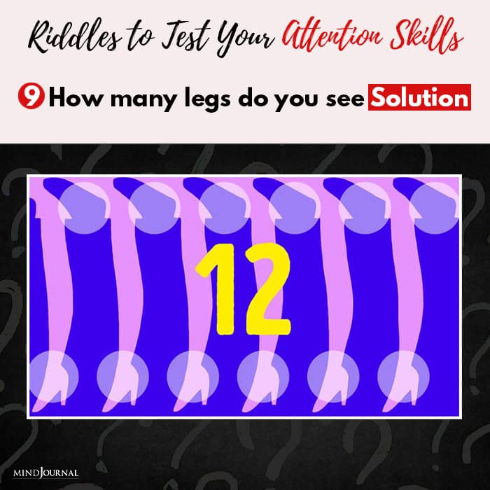 Riddles Test how many legs do you see solution