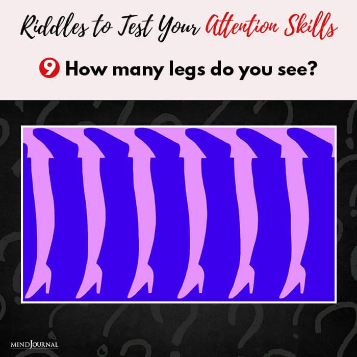 Riddles Test how many legs do you see