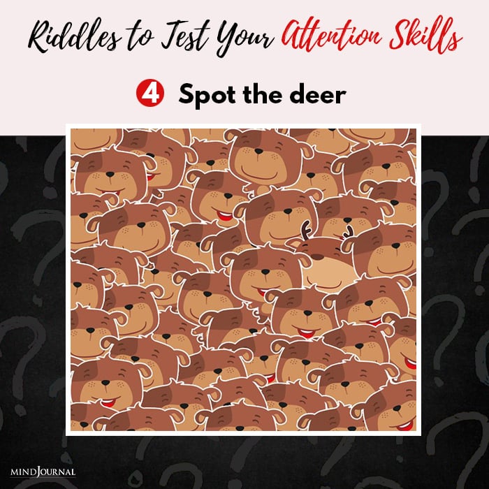 Riddles Test Attention Skills spot deer