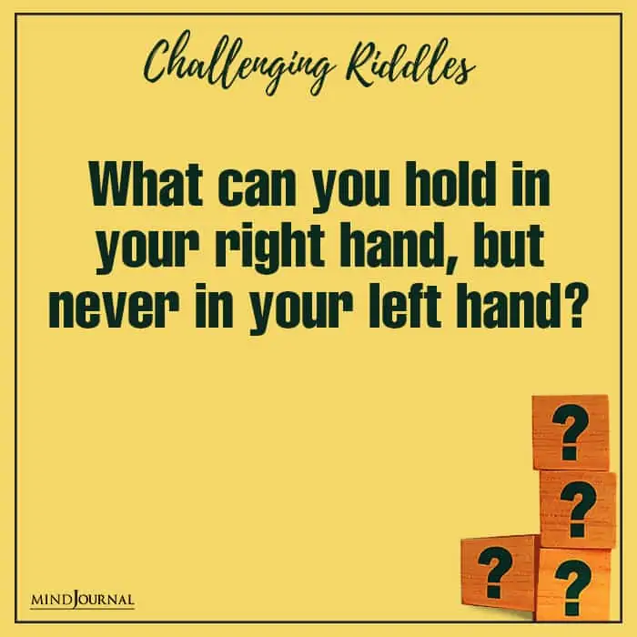Riddles Test Thinking Power right hand