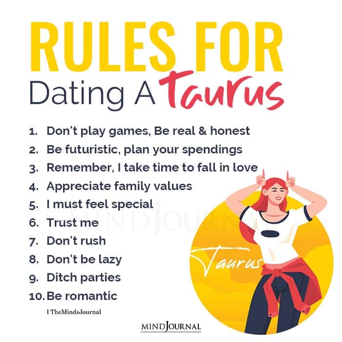 Rules For Dating A Taurus