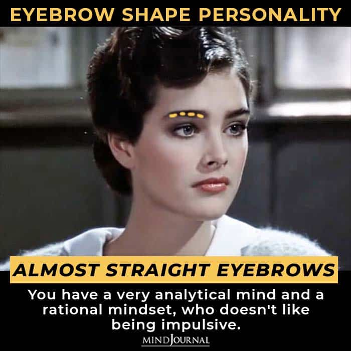 Shape Eyebrows Reveal Personality almost straight eyebrows