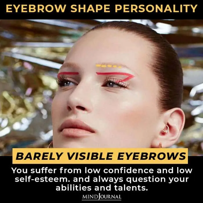 Eyebrow Shape Reveal Personality barely visible eyebrows