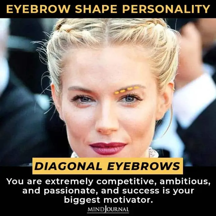 Eyebrow Shape Reveal Personality diagonal eyebrows