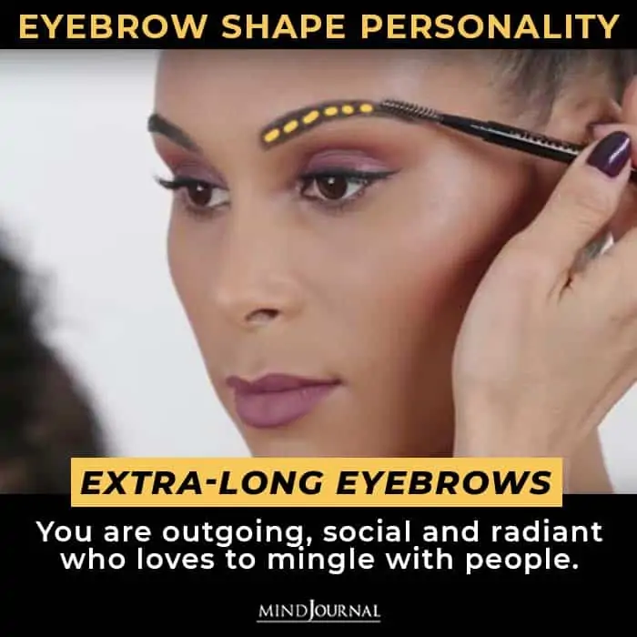Eyebrow Shape Reveal Personality extralong eyebrows