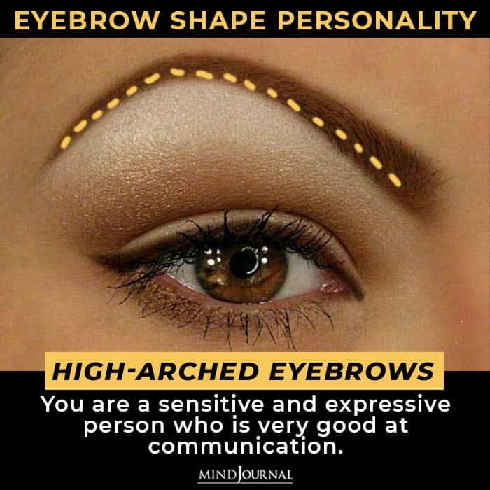 Shape Eyebrows Reveal Personality high arched eyebrows