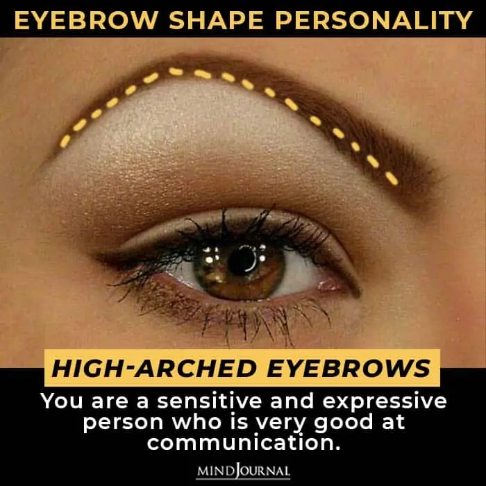 Eyebrow Shape Reveal Personality high arched eyebrows