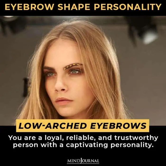 Eyebrow Shape Reveal Personality low arched eyebrows