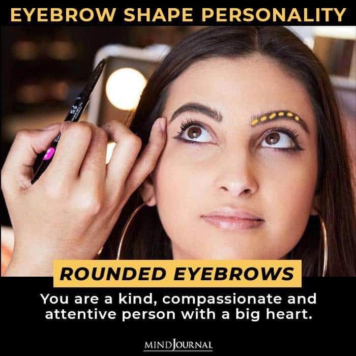 Shape Eyebrows Reveal Personality rounded eyebrows