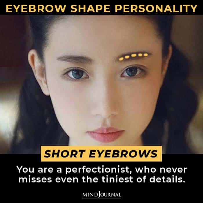 Shape Eyebrows Reveal Personality short eyebrows