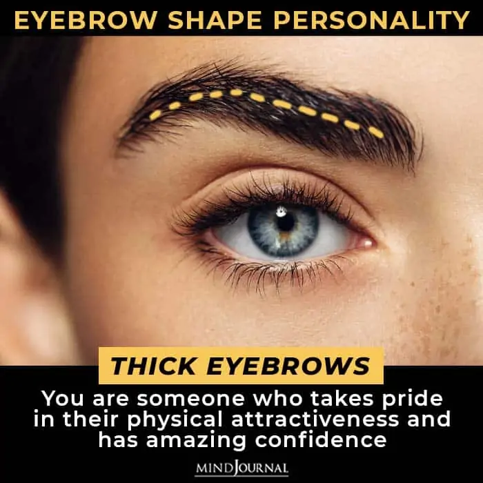 Eyebrow Shape Reveal Personality thick eyebrows