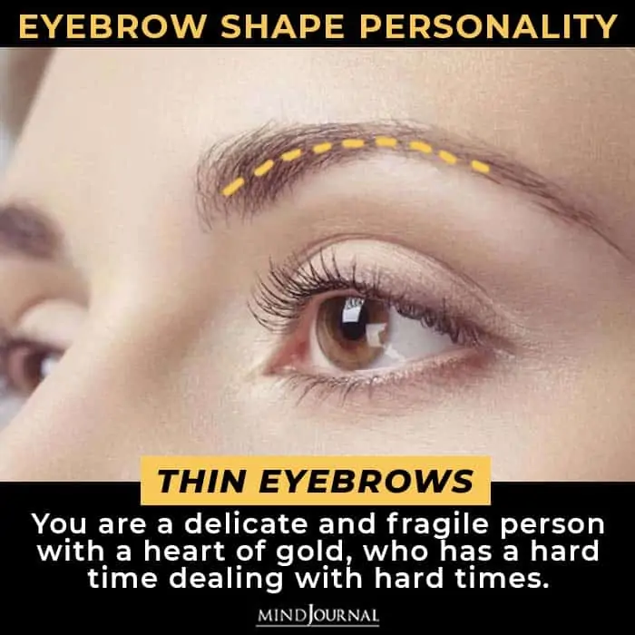 Eyebrow Shape Reveal Personality thin eyebrows