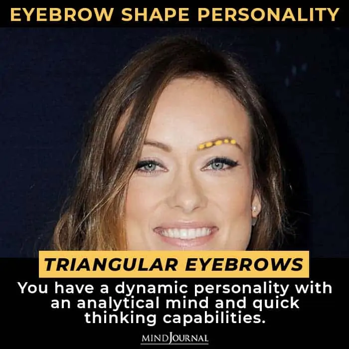 Eyebrow Shape Reveal Personality triangular eyebrows