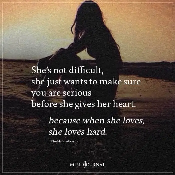 She's Not Difficult - Love Quotes - The Minds Journal