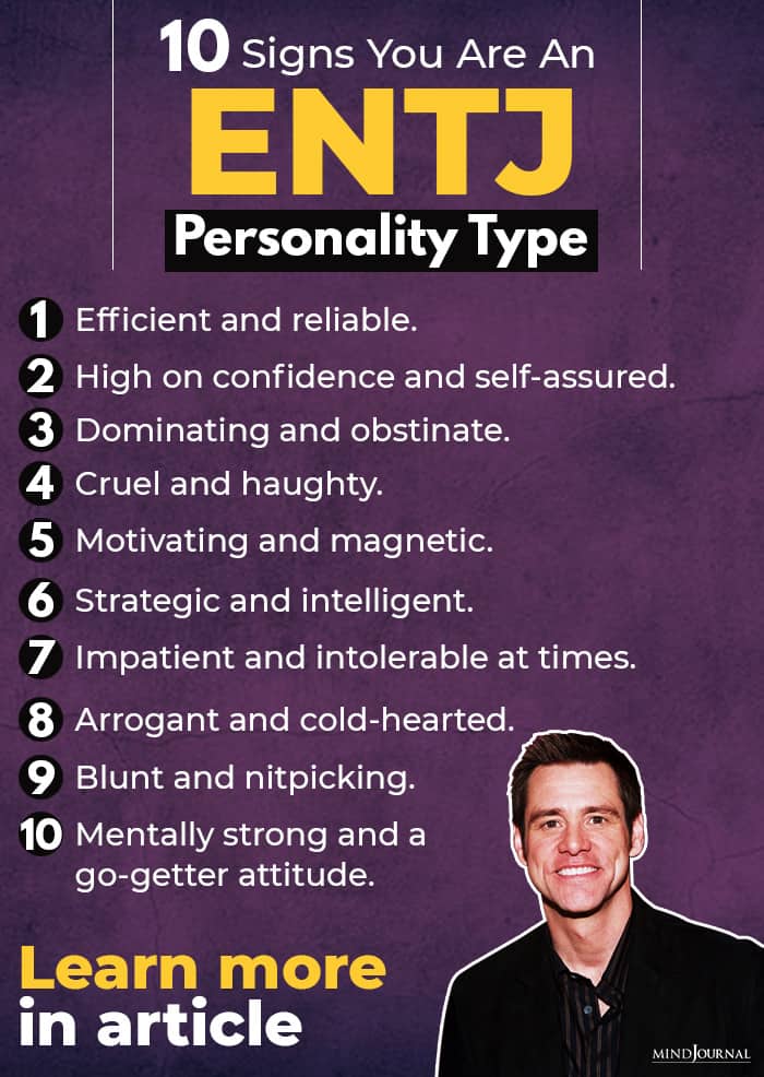 Signs ENTJ Personality Type info