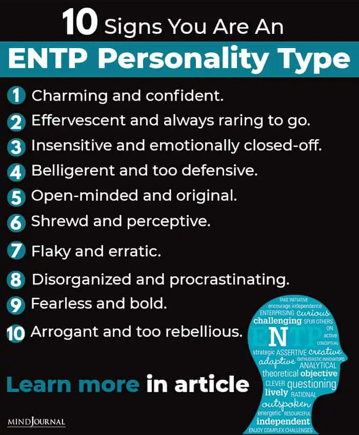 10 Signs you are an ENTP Personality Type infographic