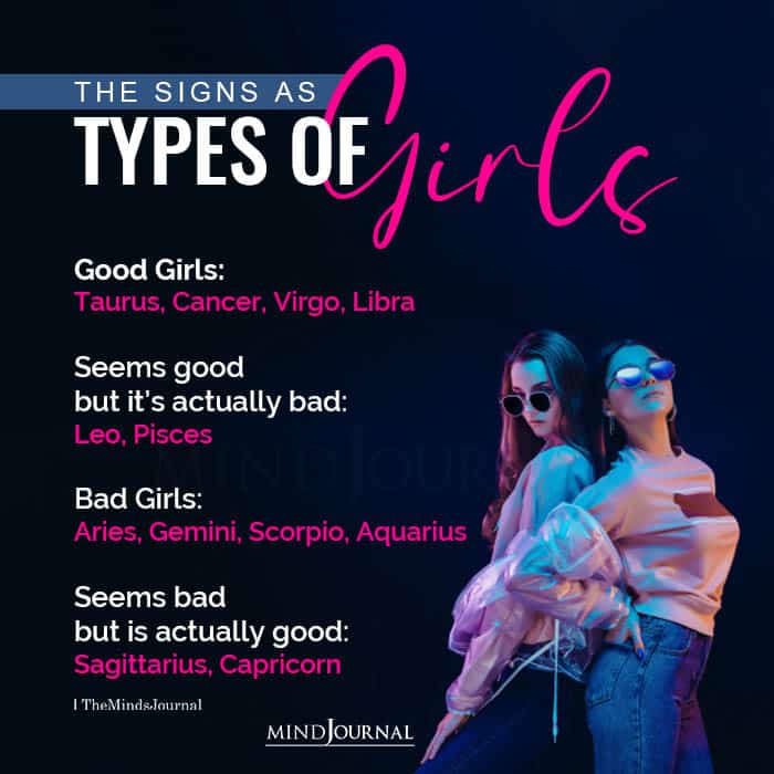 The Signs As Types Of Girls