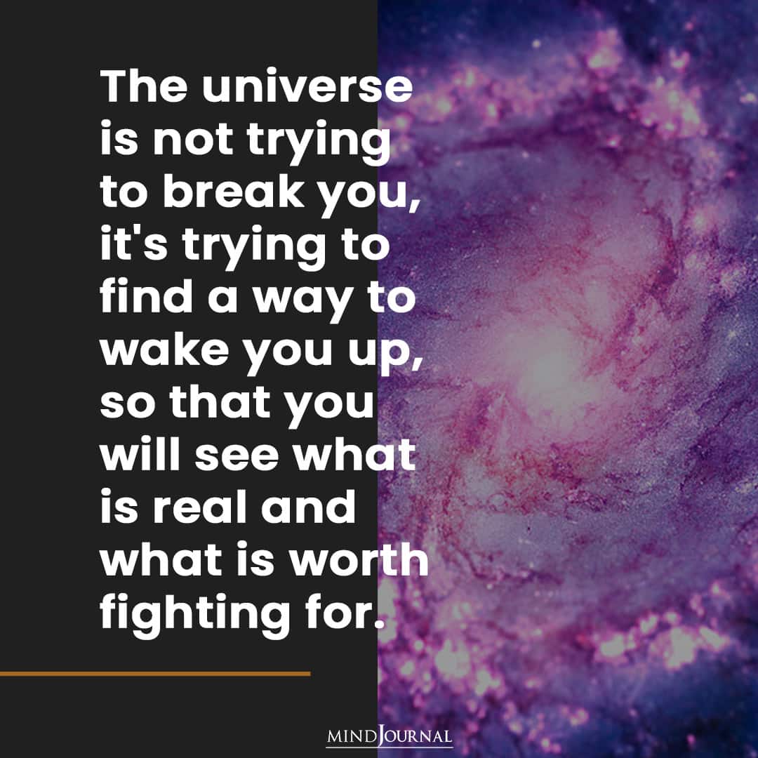 The universe is not trying to break you.