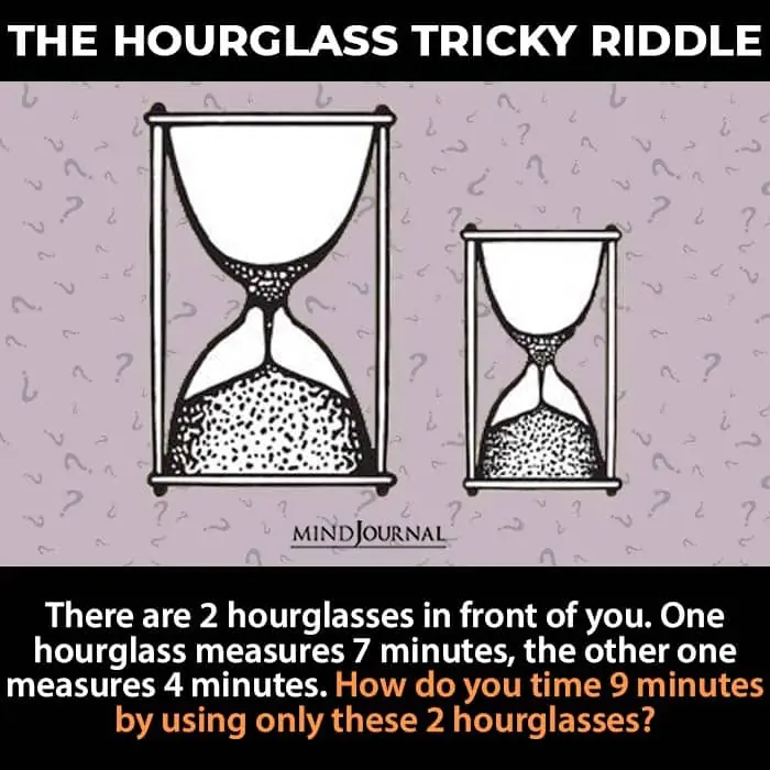 Tricky Riddles Workout Brain hourglass