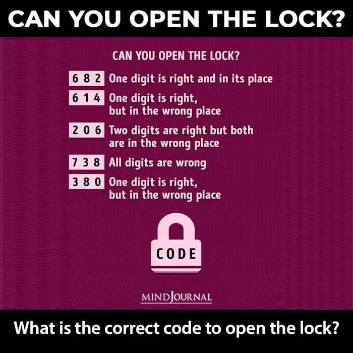 Tricky Riddles Workout Brain open lock code