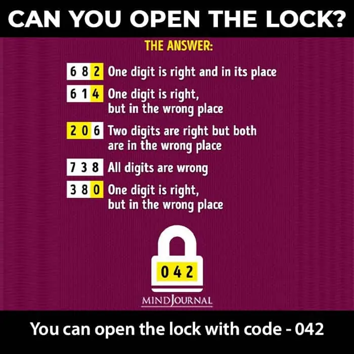 Tricky Riddles Workout Brain open lock