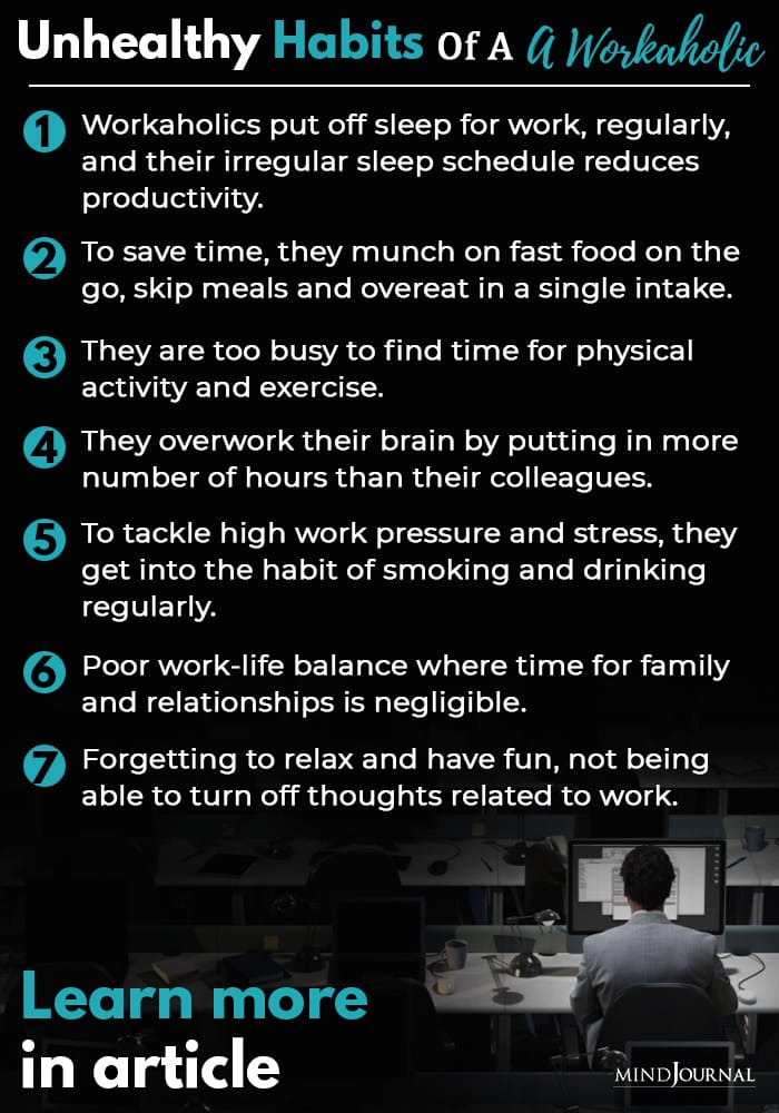 Unhealthy Habits Of A Workaholic