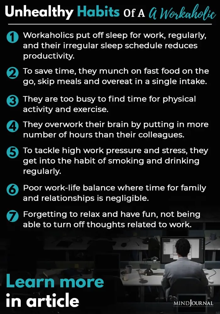 Unhealthy Habits Of A Workaholic