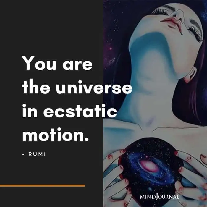 You are the universe in ecstatic motion