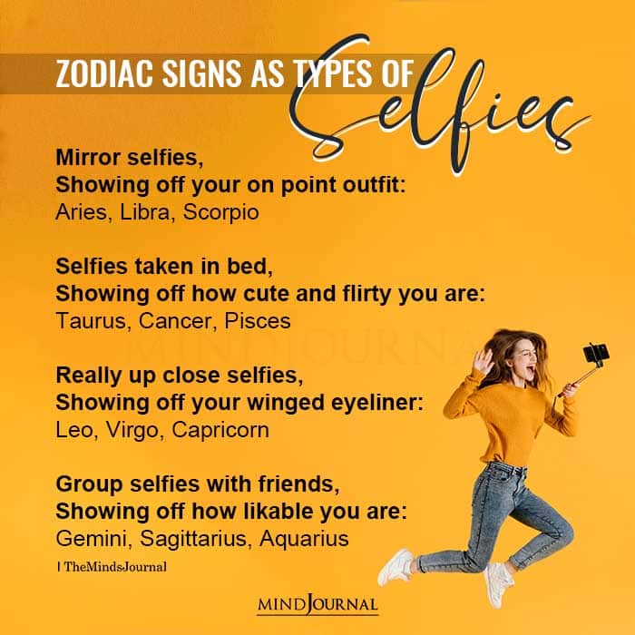 Zodiac Signs As Types Of Selfies