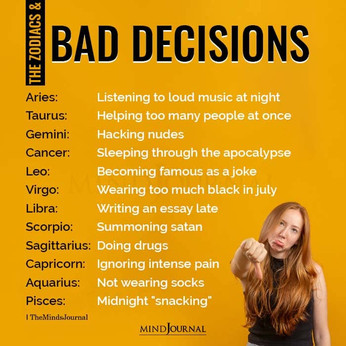 The Signs as Bad Decisions